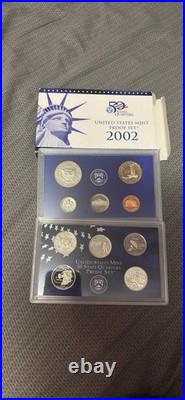 02 01 00 99 98 97 96 95 United States mint proof sets, Includes Silver Mint