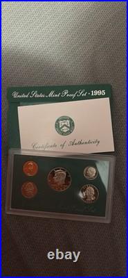 02 01 00 99 98 97 96 95 United States mint proof sets, Includes Silver Mint