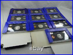 (10) 1969-S US Mint Proof Sets 50 Coins Wholesale Lot OGP 40% Silver Kennedy