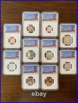 10-Coin Set 2019 S Silver Proof Set First Day of Issue PF70 Ultra Cameo 10-Coin Set 2019 S Silver Proof Set First Day of Issue PF70 Ultra Cameo