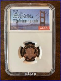 10-Coin Set 2019 S Silver Proof Set First Day of Issue PF70 Ultra Cameo 10-Coin Set 2019 S Silver Proof Set First Day of Issue PF70 Ultra Cameo
