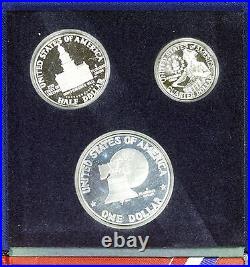 100 1976 U. S. Proof Silver Three Piece 1776-1976 Commemorative Coin Set