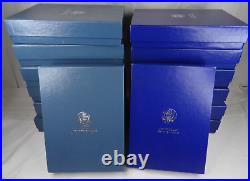 (14) 1986 & 1987 US Mint Prestige Proof Sets Silver Dollars Box & COA 91 Coins