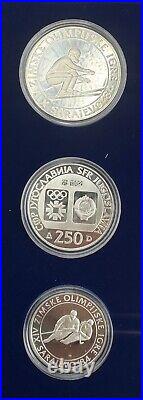 15 Silver Proof Coins Set Sarajevo 1984 Olympic Games Mint Box COA
