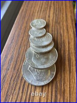 1776-1976 Bicentennial Silver One Dollar, Half Dollar, And Quarter Dollar Coins