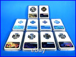 1776-2026 S, 10-Coin Silver Proof Set NGC Pf 70 UCam, FDOI, 250 Prop. Label