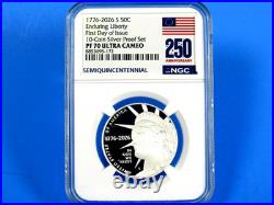 1776-2026 S, 10-Coin Silver Proof Set NGC Pf 70 UCam, FDOI, 250 Prop. Label