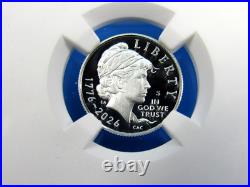 1776-2026 S, 10-Coin Silver Proof Set NGC Pf 70 UCam, FDOI, 250 Prop. Label