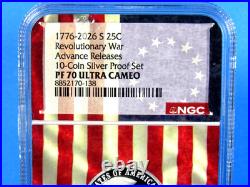 1776-2026 S, 5-Coin, Silver Proof Set, Quarters Only NGC Pf 70 UCam Advance Rel