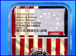 1776-2026 S, 5-Coin, Silver Proof Set, Quarters Only NGC Pf 70 UCam Advance Rel
