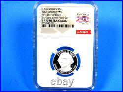 1776-2026 S, 5-Coin, Silver Proof Set, Quarters Only NGC Pf 70 UCam, FDOI, 250