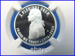 1776-2026 S, 5-Coin, Silver Proof Set, Quarters Only NGC Pf 70 UCam, FDOI, 250