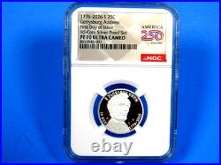 1776-2026 S, 5-Coin, Silver Proof Set, Quarters Only NGC Pf 70 UCam, FDOI, 250