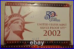 18x UNITED STATES MINT SILVER PROOF SETS IN ORIGINAL BOXES 1999 to 2016 quarters