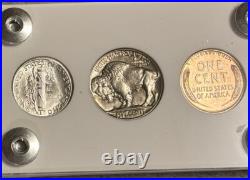 1935 5 Coin US Mint Year Set White Capital Holder Gem BU Coins