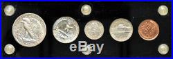 1938 US Mint Silver Proof Set 5 coins Capitol Plastics Holder GREAT COINS 147