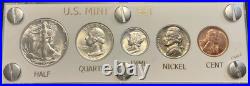 1939 Silver US Mint Year Set Gem BU Coins White Capital Holder Display Box