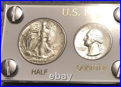 1939 Silver US Mint Year Set Gem BU Coins White Capital Holder Display Box 1939 Silver US Mint Year Set Gem BU Coins White Capital Holder Display Box