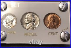 1939 Silver US Mint Year Set Gem BU Coins White Capital Holder Display Box 1939 Silver US Mint Year Set Gem BU Coins White Capital Holder Display Box