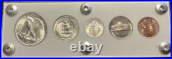 1939 Silver US Mint Year Set Gem BU Coins White Capital Holder Display Box