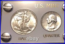 1940 5 Coin US Mint Year Set Gem BU Coins White Capital Holder Display Box 1940 5 Coin US Mint Year Set Gem BU Coins White Capital Holder Display Box