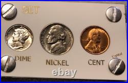 1940 5 Coin US Mint Year Set Gem BU Coins White Capital Holder Display Box 1940 5 Coin US Mint Year Set Gem BU Coins White Capital Holder Display Box