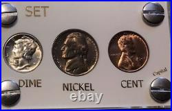 1940 5 Coin US Mint Year Set Gem BU Coins White Capital Holder Display Box 1940 5 Coin US Mint Year Set Gem BU Coins White Capital Holder Display Box