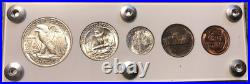 1940 5 Coin US Mint Year Set Gem BU Coins White Capital Holder Display Box 1940 5 Coin US Mint Year Set Gem BU Coins White Capital Holder Display Box
