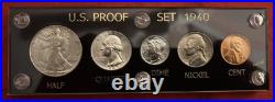 1940 US Mint Silver Proof Set ALL NICE ORIGINAL COINS IN CAPITOL HOLDER