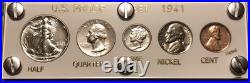 1941 US Mint Silver PROOF Set Gem Coins White Capital Holder