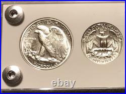 1941 US Mint Silver PROOF Set Gem Coins White Capital Holder