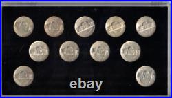 1942-1945 Jefferson WWII 35% Silver Brilliant Uncirculated Nickel 11 Coin Set