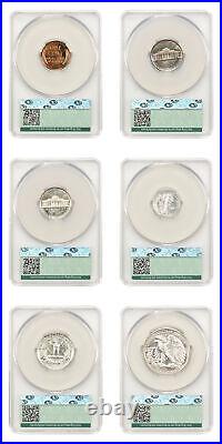 1942 1C-50C Proof Set CACG PR64RB-PR67 (6 Coins)