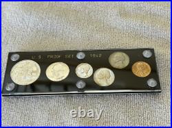1942 6 Coin US Mint PROOF Set Gem Coins in Black Capital Holder 1942 6 Coin US Mint PROOF Set Gem Coins in Black Capital Holder