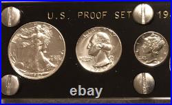 1942 6 Coin US Mint PROOF Set Gem Coins in Black Capital Holder