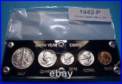 1942 SILVER BIRTH YEAR WAR TIME SET U. S. COINS with FULL UNCIRCULATED APPEARANCE