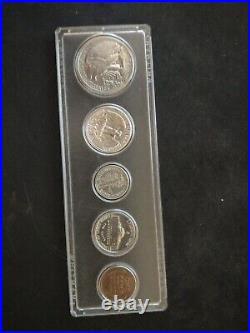 1942 Us Silver Proof Set 5 Coins Plastic Holder (eb1009907)