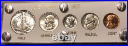 1944 5 Coin Silver US Mint Year Set Gem Coins White Capital Holder Display Box 1944 5 Coin Silver US Mint Year Set Gem Coins White Capital Holder Display Box