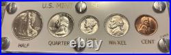 1944 5 Coin Silver US Mint Year Set Gem Coins White Capital Holder Display Box