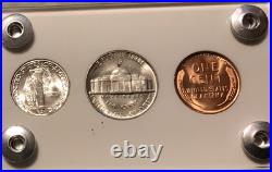 1944 5 Coin Silver US Mint Year Set Gem Coins White Capital Holder Display Box 1944 5 Coin Silver US Mint Year Set Gem Coins White Capital Holder Display Box