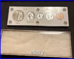 1944 5 Coin Silver US Mint Year Set Gem Coins White Capital Holder Display Box 1944 5 Coin Silver US Mint Year Set Gem Coins White Capital Holder Display Box