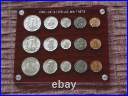 1946 47 & 48 P Uncirculated Mint Sets -high Grade Silver Sets