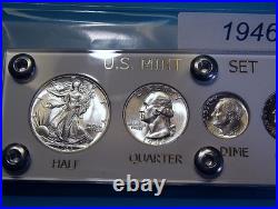 1946 MINT SILVER SET U. S. COINS LUSTROUS CHOICE to GEM BRILLIANT UNCIRCULATED
