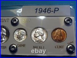 1946 MINT SILVER SET U. S. COINS LUSTROUS CHOICE to GEM BRILLIANT UNCIRCULATED