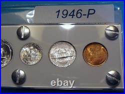 1946 MINT SILVER SET U. S. COINS LUSTROUS CHOICE to GEM BRILLIANT UNCIRCULATED