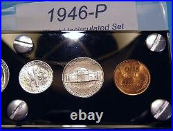 1946 MINT SILVER SET of U. S. COINS LUSTROUS CHOICE to GEM BRILLIANT UNCIRCULATED