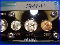 1947 MINT SILVER SET of U. S. COINS LUSTROUS CHOICE to GEM BRILLIANT UNCIRCULATED 1947 MINT SILVER SET of U. S. COINS LUSTROUS CHOICE to GEM BRILLIANT UNCIRCULATED