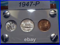 1947 MINT SILVER SET of U. S. COINS LUSTROUS CHOICE to GEM BRILLIANT UNCIRCULATED