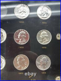 1950-1964 25C Proof Quarter Set In Capital Plastics Holder #456 Missing 50 51 52