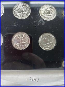 1950-1964 25C Proof Quarter Set In Capital Plastics Holder #456 Missing 50 51 52